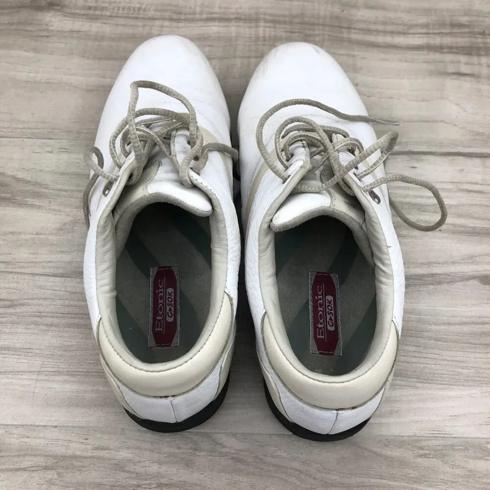 Etonic Golf Shoes Women's 7 White Lace Up Soft Spike Cleats